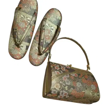 조리 백 세트 킨와시 골드 고져스 성인식 결혼식 23.5