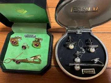 넥타이핀 액세서리 세트 자수정 뉴펄