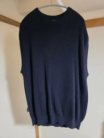 evcon 니트 베스트 네이비