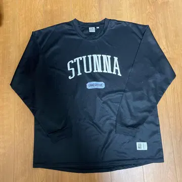 STUNNA 블랙 긴팔 T셔츠