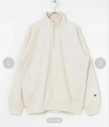 Champion x URBAN RESEARCH HALF ZIP 아이보리