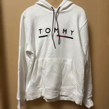 TOMMY 후드 부착 후드티 화이트
