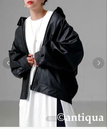 여성용 합성 피혁 가죽 자켓 L 사이즈