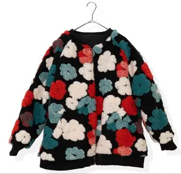 Lupilien 꽃무늬 보아 x 퀼팅 2WAY 블루종 랜덤 플라워