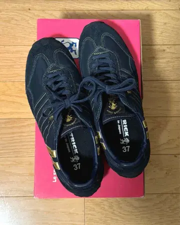 [ 새상품 ] PATRICK ( 패트릭 ) 스니커즈 37 네이비 x 골드