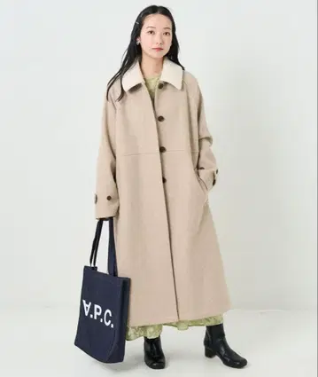 [ 새상품급 ] FREAK'S STORE 옷깃 보아 스텐카라 코트