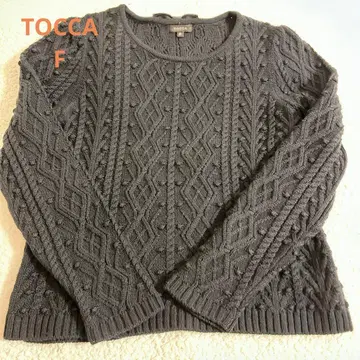 TOCCA 블랙 케이블 니트 스웨터 F 사이즈