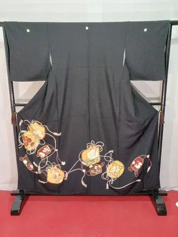 블랙 전모 기모노 새상품급 중고 K-109