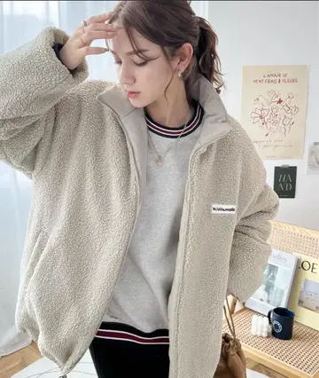 [ JaVa 자바 콜라보 ] 나일론 x 보아 리버서블 충전솜 블루종