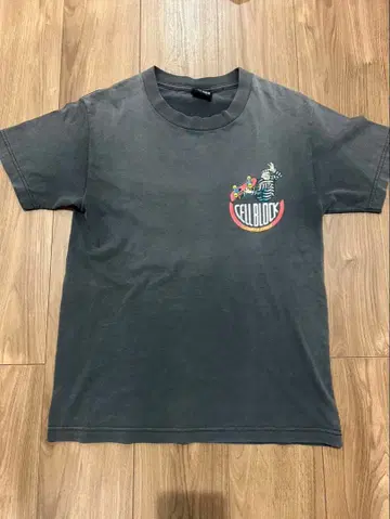 90s 산타크루즈 T셔츠 페이드 블랙 NHS 올드스케이트