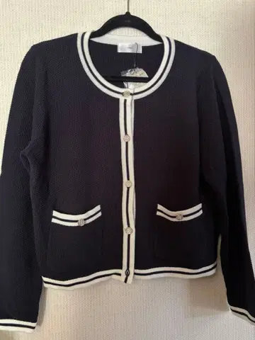 네이비 니트 가디건