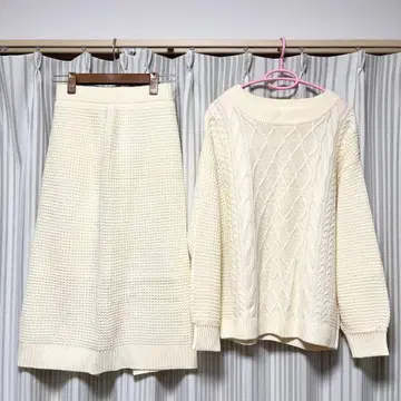 미사용 릴 데 슈슈 셋업 롱 원피스 스커트 니트