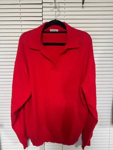 BEAUTY&YOUTH 빨간색 긴팔 피케 셔츠