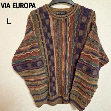 VIA EUROPA 3D 니트 스웨터