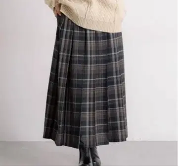 [ 택 포함 새상품 ] studio CLIP 체크 플리츠 스커트