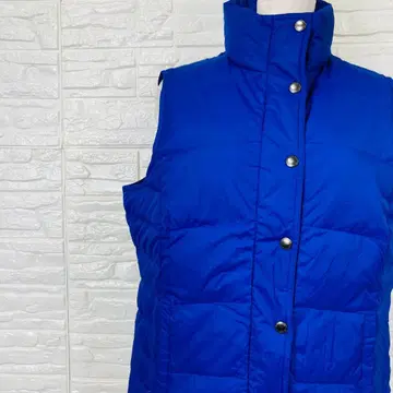 랜즈 엔드 블루 구스 다운 베스트 S