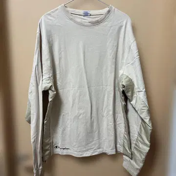 Champion 베이지 긴팔T셔츠 L
