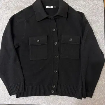 라무 니트 자켓 블랙 M 유니클로 U