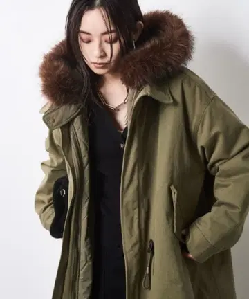 빅 사이즈 라이너 포함 모즈 코트