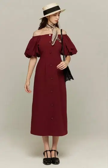 tnewties 문턱은 21시 원피스 XS 와인 레드