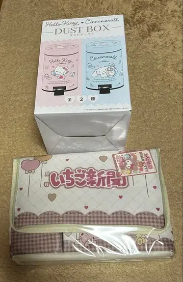 헬로키티 더스트 박스 쓰레기통 딸기신문 바스켓 카고백 에코백