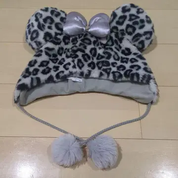 [ 단종품 ] 디즈니 공식 레오파드 무늬 팬캡 그레이