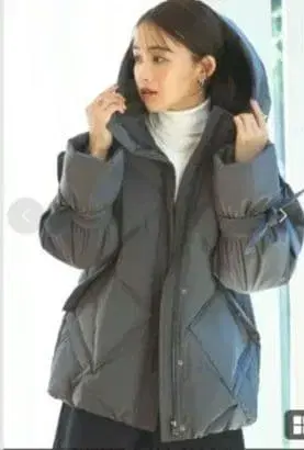 오늘만 세일 그레이 후디 포함 퀼팅 자켓 M