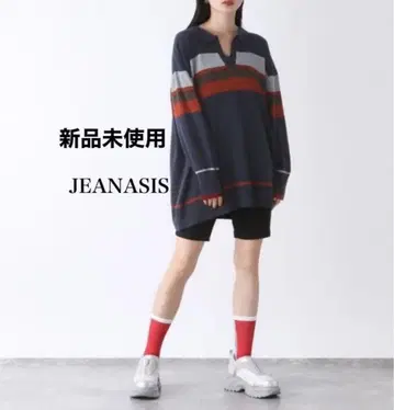 JEANASIS 스트라이프 니트 스웨터 프리 사이즈