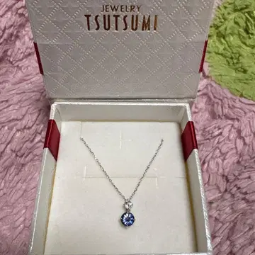 TSUTSUMI K10WG 탄자나이트 프티 목걸이