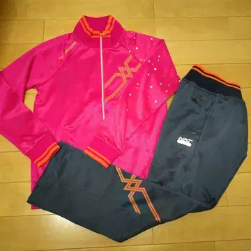 Mizuno 스포츠 저지 세트 핑크 그레이