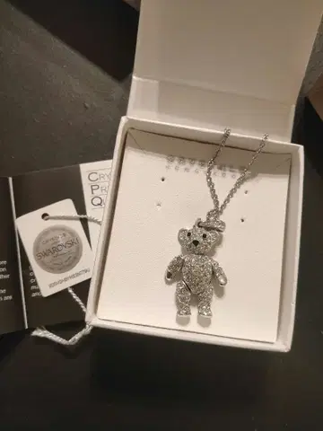 Swarovski 곰 펜던트 목걸이
