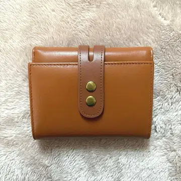 [ 새상품급 ] 주멜로 바이컬러 가죽 지갑 브라운 접이식 지갑