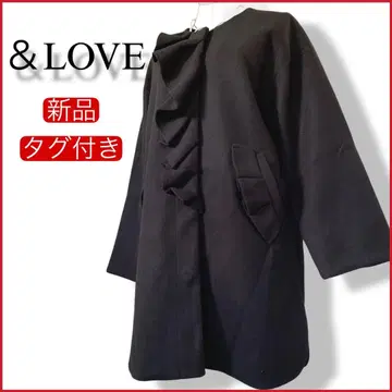 [택 포함 미사용] 앤드러브 워셔블 주역급 노블 페미닌 코트 프릴