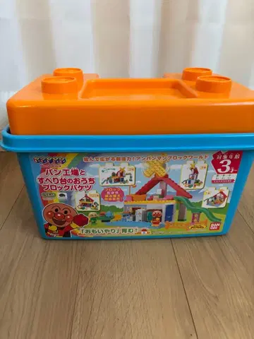 호빵맨 블록라보 빵공장과 미끄럼틀 집 블록 바케츠