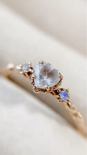 [ NOJESS ] K10 하트 모르가나이트 반지 11호