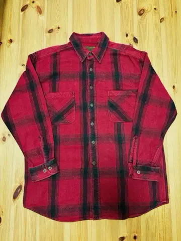 레어 ST.JOHN'S BAY 헤비 플란넬 셔츠 세인트존스베이 옴브레