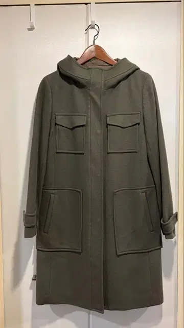 새상품급 icb 아이씨비 울 집업 후디드 코트 롱 코트