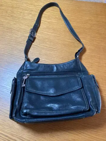 ( 빈티지 ) Fossil75082 호보 백. 가죽 숄더백 블랙