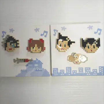 철완 아톰 블랙 잭 핀 배지 세트