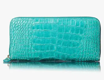 터콰이즈 이탈리아제 천연 가죽 장지갑