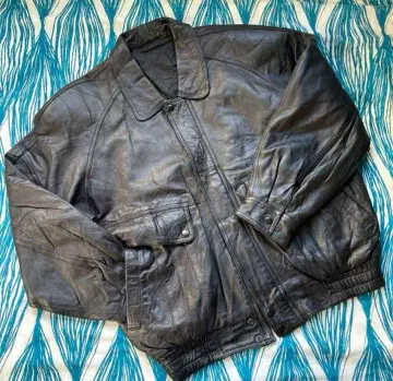 양가죽 레더 봄버 자켓 블랙