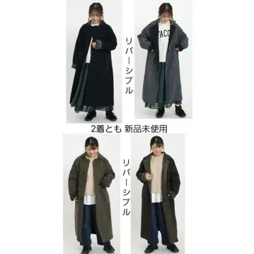 미사용 새상품 SM2 리버서블 롱 코트 2벌 세트