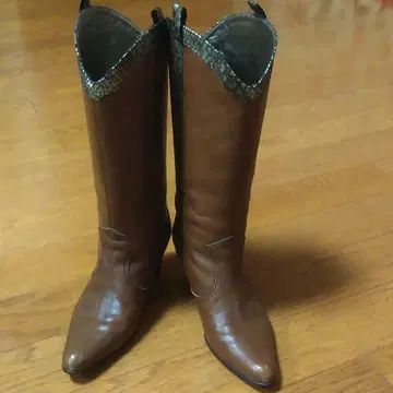 천연 가죽 부츠