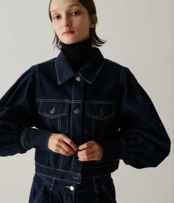 PERNA 페르나 볼륨 슬리브 데님 자켓 G
