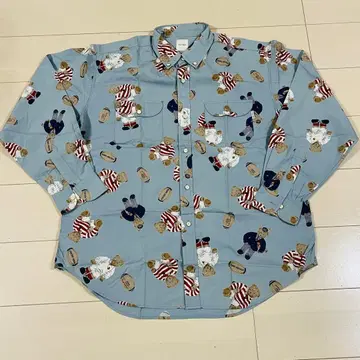 KARL HELMUT 칼 헬무트 곰 무늬 긴팔 셔츠