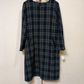 [ 새상품 미사용 ] DECOY 데코이 체크 원피스 13호 짙은 파랑