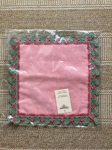 치카자와 레이스 수박 손수건 핑크