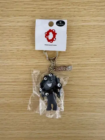 블랙 미야쿠미야쿠 명찰 부착 키링 입체 PVC 키링 블랙