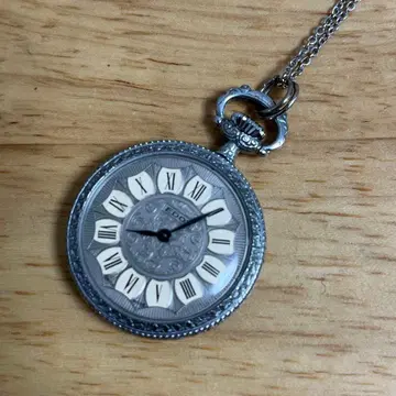 EDOX 클래식 회중시계 실버 톤