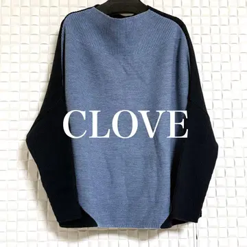 [ 새상품 ] CLOVE 바이컬러 니트 돌먼 상의 야마다야 일본제